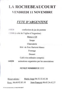 Menu 11 novembre 2016